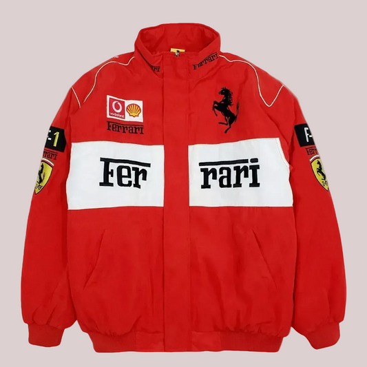 AeroVintage Red & White Padded Racing Jacket – Padded edition, view 2