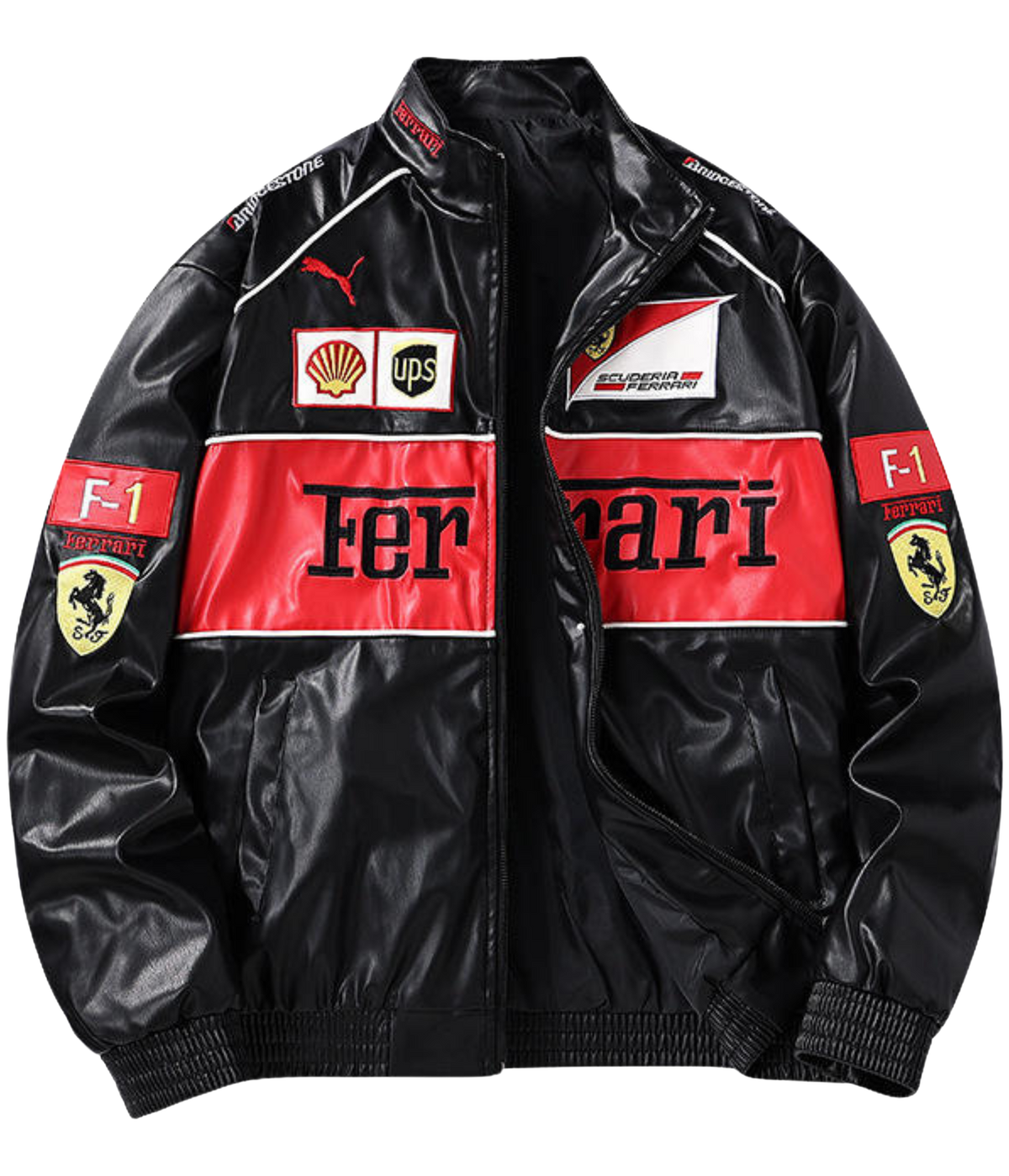 AeroVintage 90s Italian Leather Racing Jacket – Classic Red edition, view 2