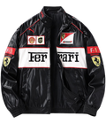 AeroVintage 90s Italian Leather Racing Jacket – Classic White edition, view 1