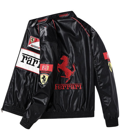 AeroVintage 90s Italian Leather Racing Jacket – vintage motorsport jacket, view 3