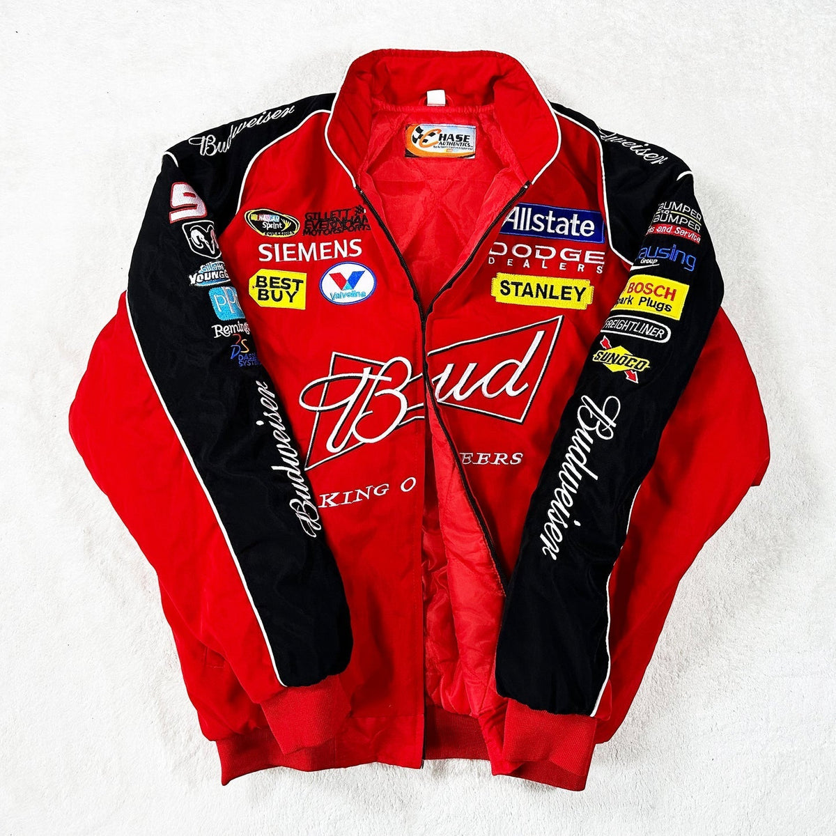 AeroVintage Red Embroidered Racing Jacket – vintage motorsport jacket, view 5