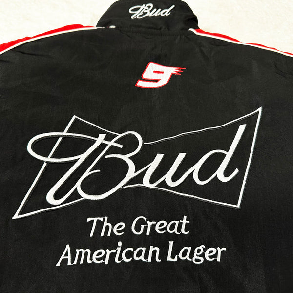 AeroVintage Black Embroidered Racing Jacket – vintage motorsport jacket, view 3