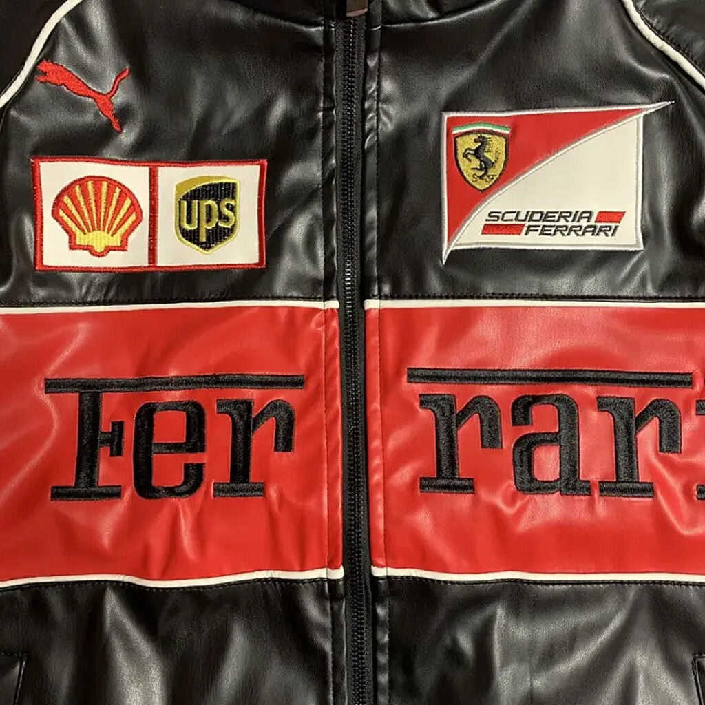 AeroVintage 90s Italian Leather Racing Jacket – vintage motorsport jacket, view 5