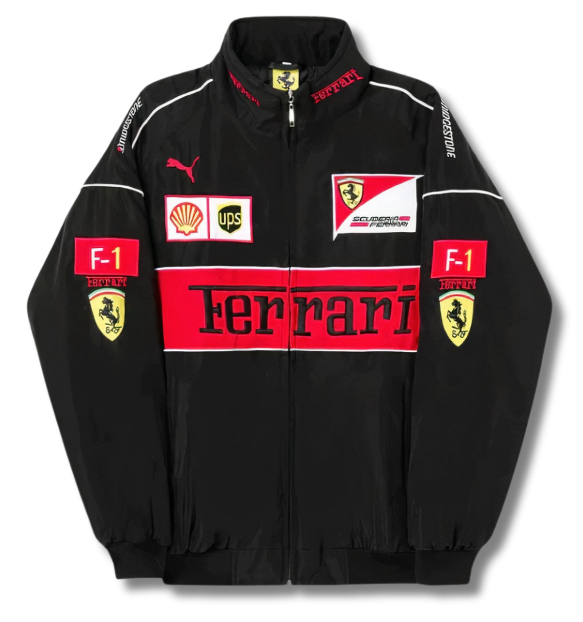 AeroVintage 90s Italian Racing Jacket – Classic Black edition, view 3