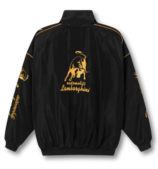 AeroVintage Black & Gold Racing Jacket – vintage motorsport jacket, view 1