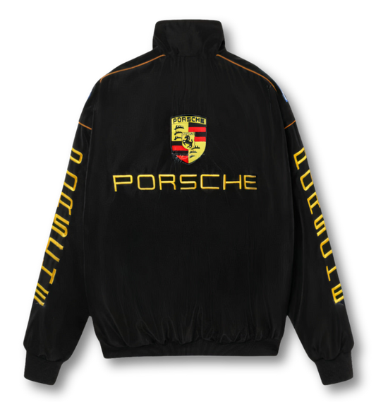 AeroVintage Black & Yellow Heritage Motorsport Jacket – Padded edition, view 1