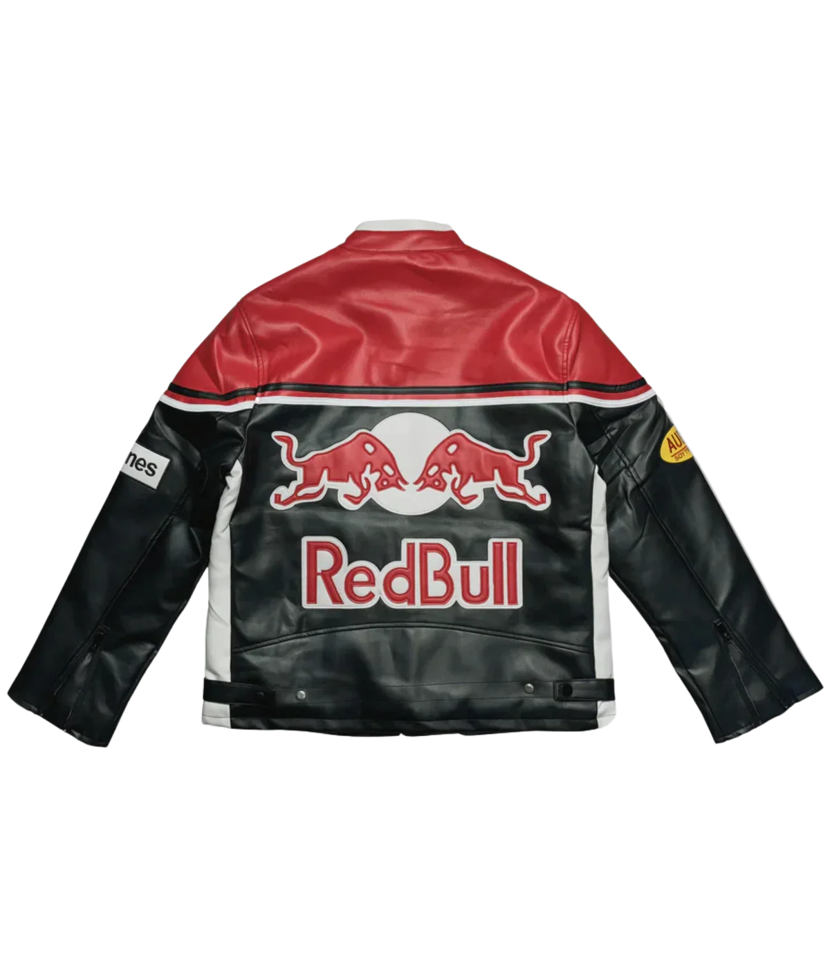 AeroVintage Red & Black Leather Team Racing Jacket – vintage motorsport jacket, view 1